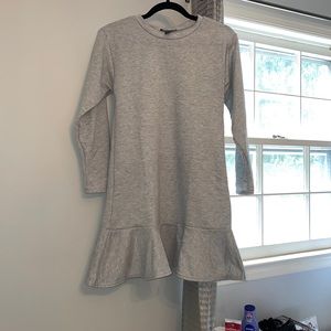 Light grey sweatshirt dress
